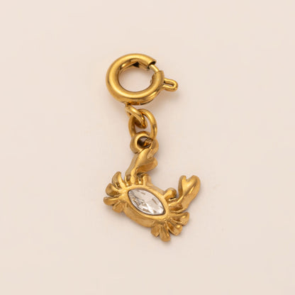 DIY Stainless Steel Starfish Flat Conch Pendant DIY Accessories Furnace Vacuum Electroplating 18K Gold Color Retention