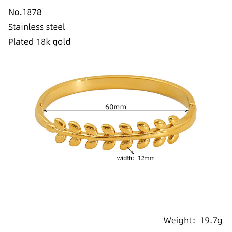Hot-Selling Non-Fading Bracelet Titanium Steel Gold Wide Open Versatile Cuban Diamond-Studded Bracelet Factory Direct Sale