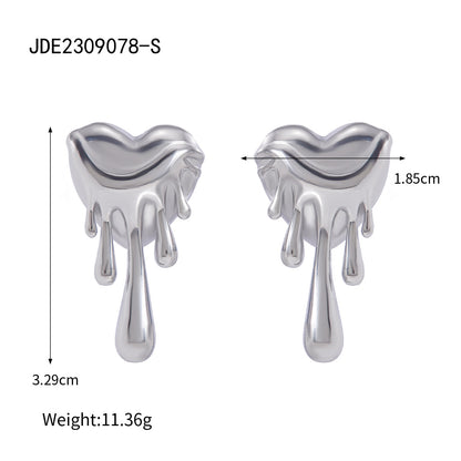 Stainless Steel Heart Zircon Bracelet Light Luxury High-end Titanium Steel Bangle Non-fading Women's Jewelry