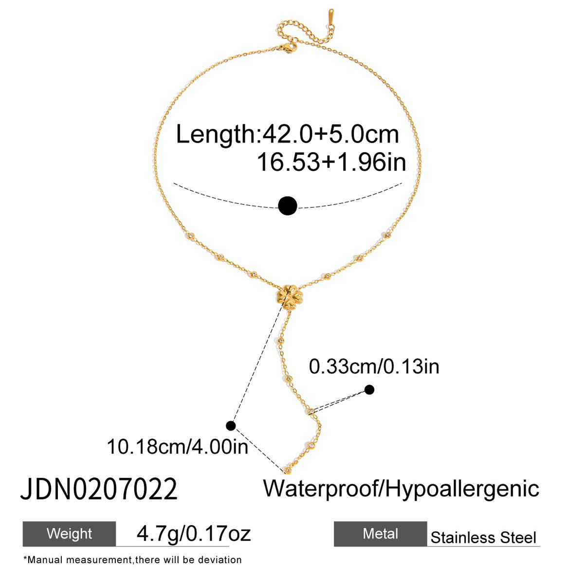 Stainless Steel Zircon Y-Chain Light Luxury Long Necklace Titanium Steel Jewelry for Women High-End Autumn Winter Sweater Chain