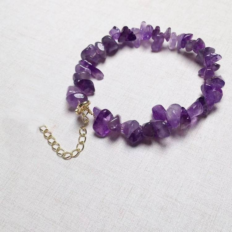 Meisa Crystal Yellow Crystal Crushed Stone Bracelet 14K Gold Plated Accessories Long-lasting Color Retention