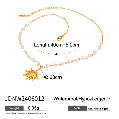 Stainless Steel Star Zircon Necklace Pendant High-End Ins Collarbone Chain Titanium Steel Jewelry