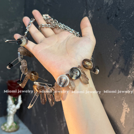 whimsical soft gothic witchy necklace
