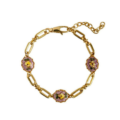 whimsical 18k gold stainless steel bracelet fairy vintage
