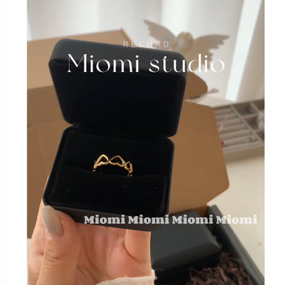 14k Gold-plated love hollow ring