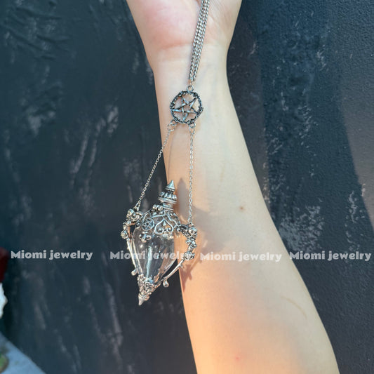 witchy soft gothic Magical bottle necklace🖤