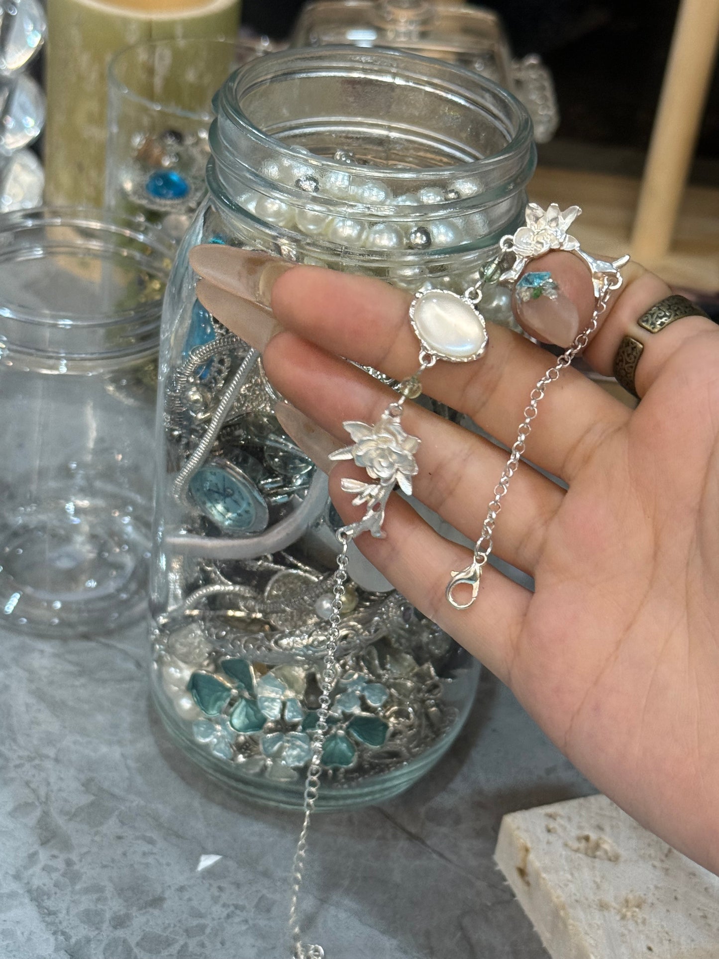 【glass jar 】custom mystery jewelry jar 750ml-biggest jar here