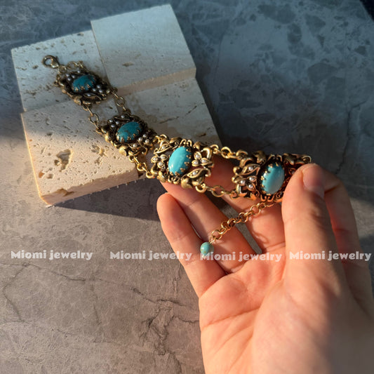 Miomi natural turquoise vintage bracelet