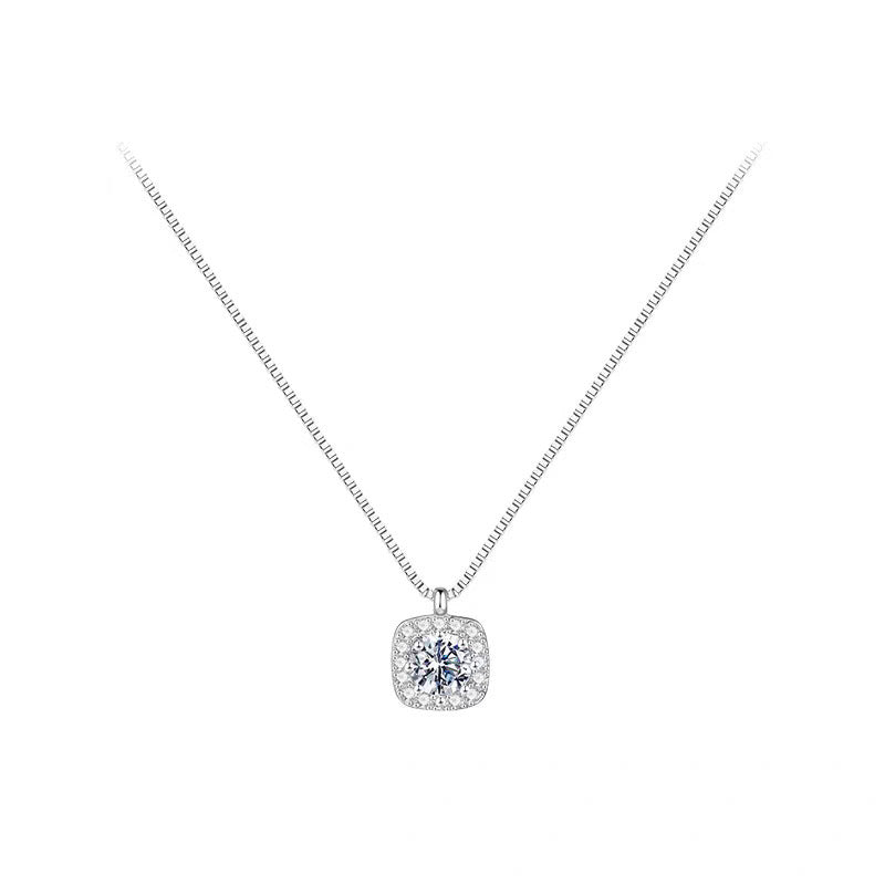 S925 pure silver zircon small sugar necklace female original design 2025 new light luxury senior sense cladbone chain