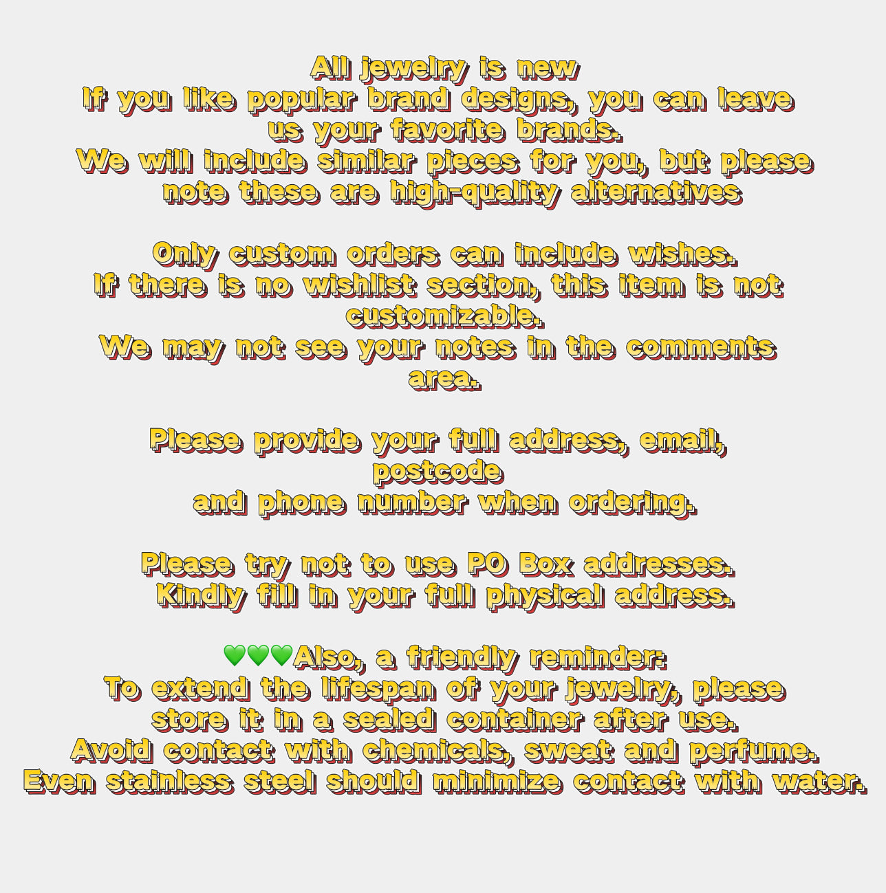 ⚠️Please read before purchasing bind jewelry 
（Do not place an order for this link.）