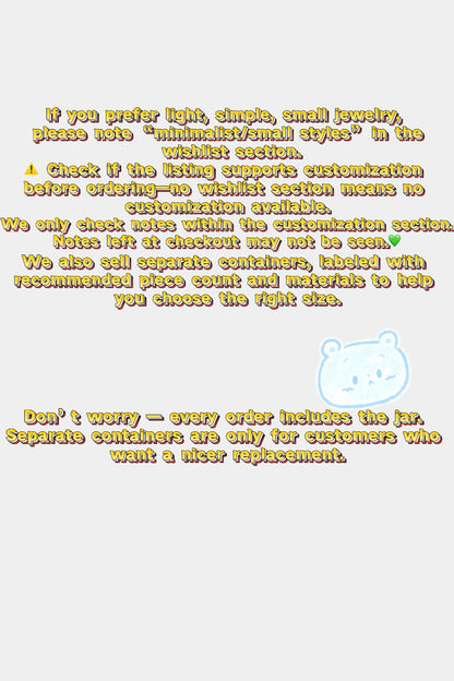 ⚠️Please read before purchasing bind jewelry 
（Do not place an order for this link.）