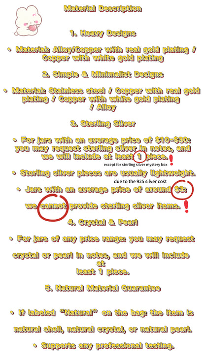 ⚠️Please read before purchasing bind jewelry 
（Do not place an order for this link.）