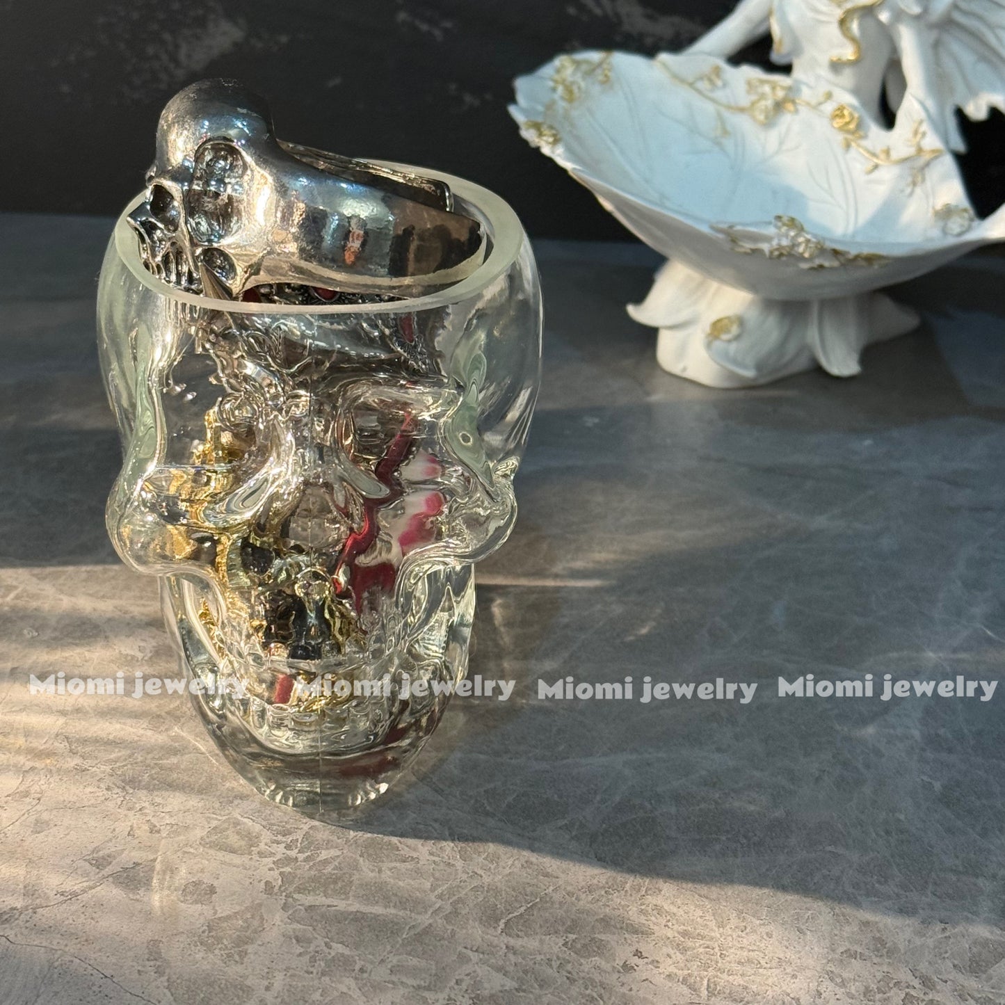 customize Gothic-style skull glass cups, mysterious jewelry cups, including original products