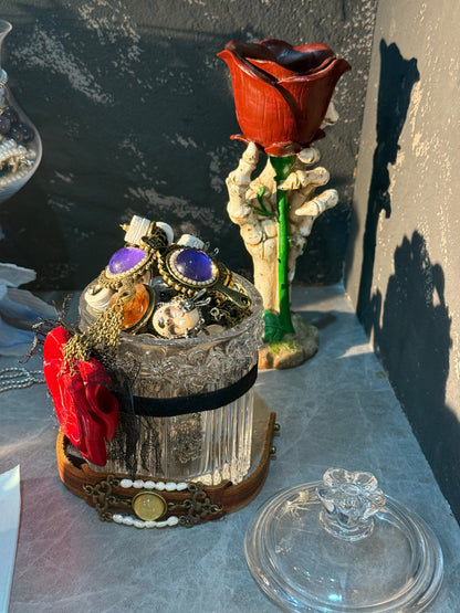 customize Witch Series Custom Jewelry Jar with Witch Style and Elements