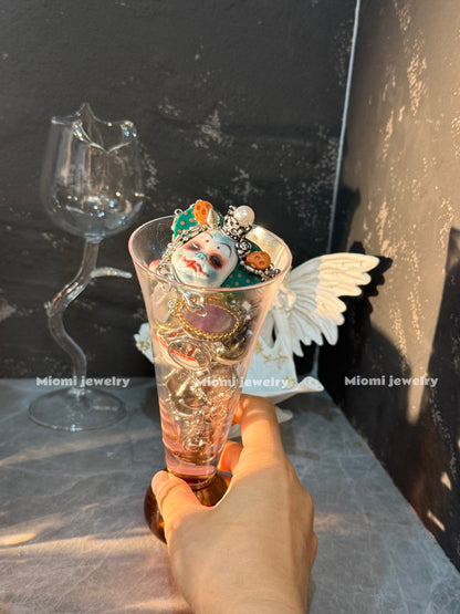 customized All rings jar30-35pcs include crystal rings and original design ring