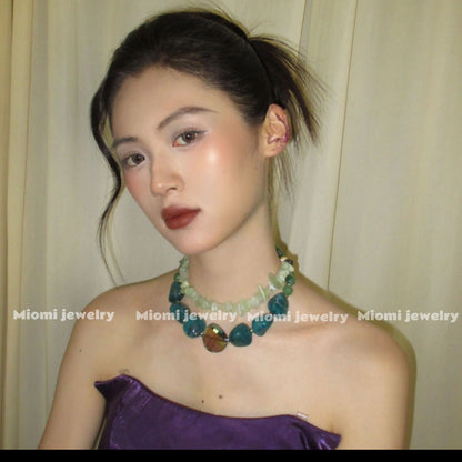 green necklace set
