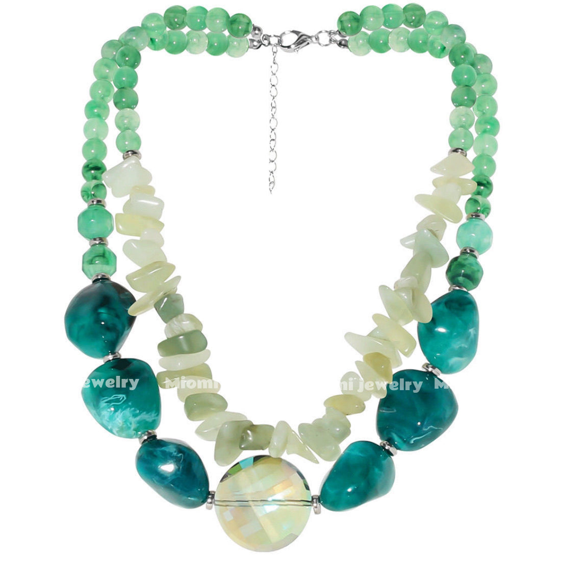 green necklace set