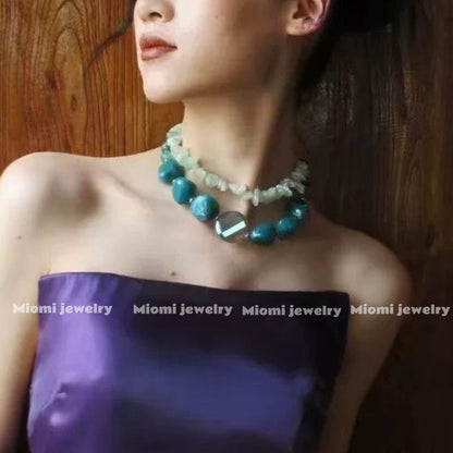 green necklace set