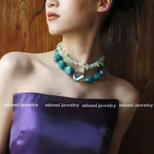 green necklace set