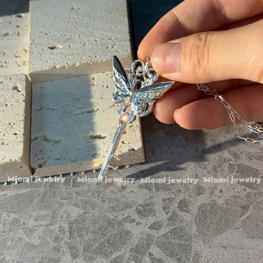 key necklace sliver whimsical