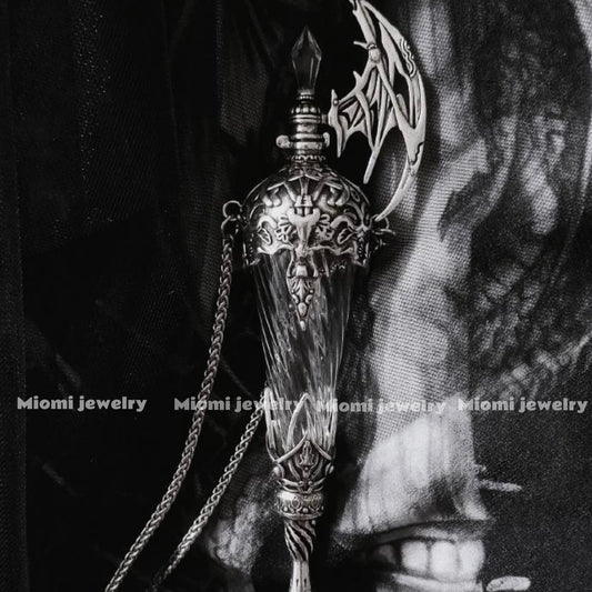Breath of the Dragon + Original Dragon's Blood Bottle, Medieval Glass Bottle Pendant Necklace gothic  original design witchy