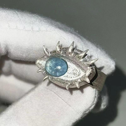 eye bule ring alloy witch whimsical