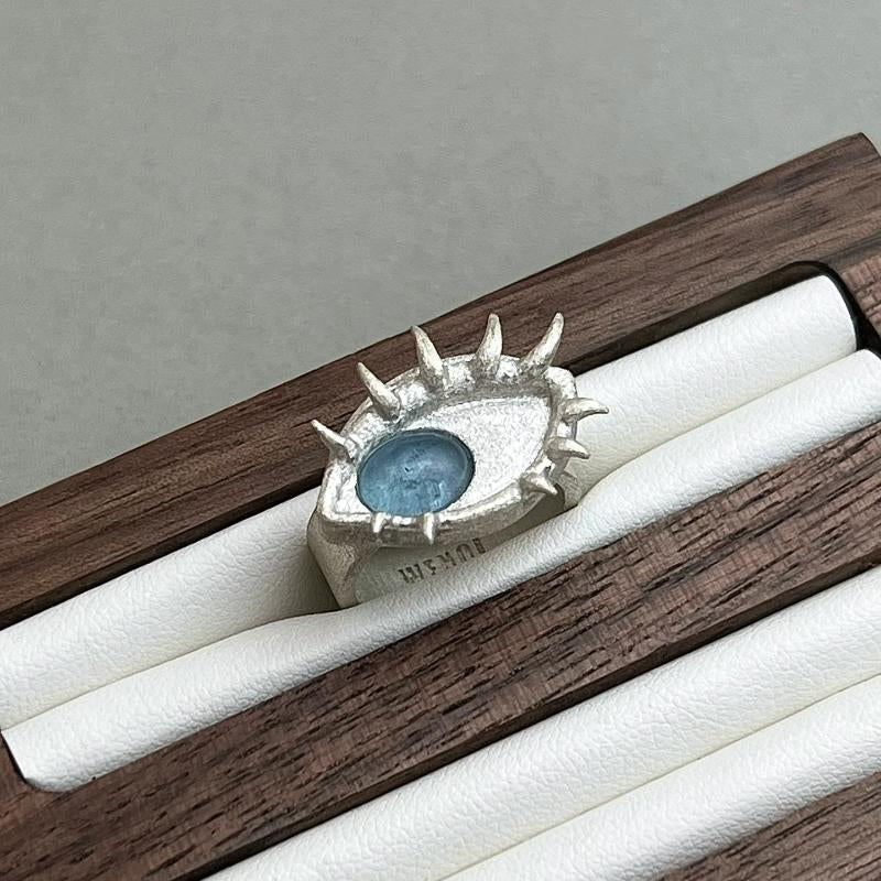 eye bule ring alloy witch whimsical