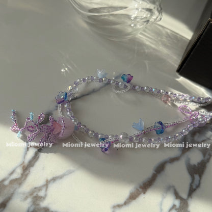 whimsical mermaid fish necklace handmade