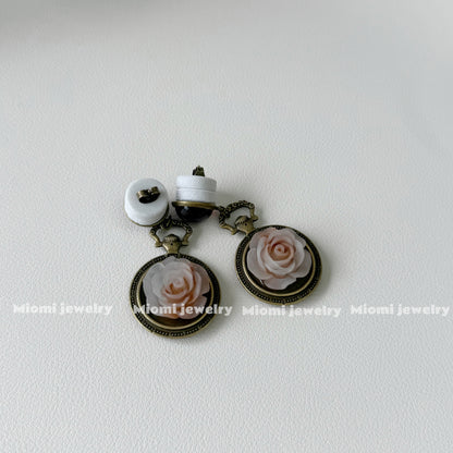 handmade vintage rose earring