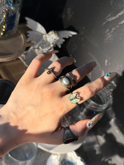 5pcs-vintage butterfly ring set
