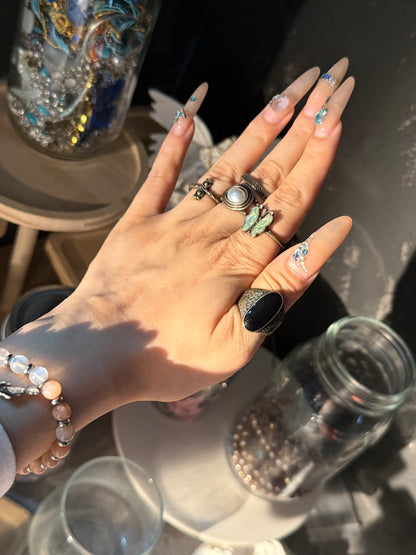 5pcs-vintage butterfly ring set