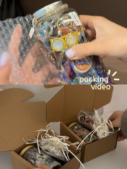 customized Packing video mystery jewelry jar