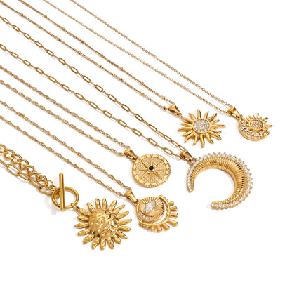 Stainless Steel Eight-Pointed Star Necklace High-End Ins Collarbone Chain Titanium Steel Necklace