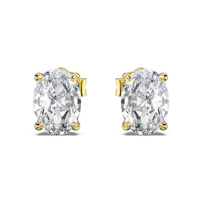 Cross-Border Hot-Selling S925 Sterling Silver Sugar Cube Earrings Four-Prong White Pear-Shaped Heart-Shaped Oval Water Drop Super Sparkling Earrings