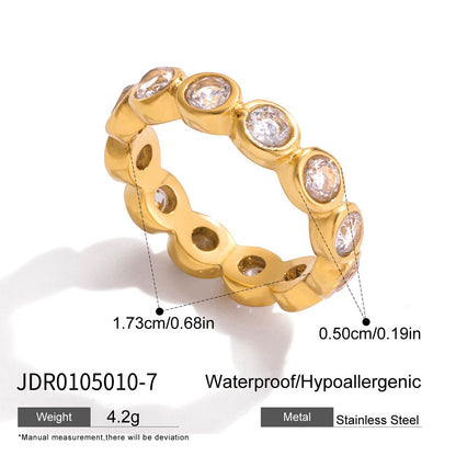 Heart Titanium Steel Ring for Women, Non-Fading Jewelry, Light Luxury High-End Feel, Stainless Steel Accessories