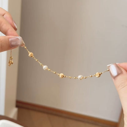 Pure Silver S925 Cat's Eye Pearl Bracelet Vintage Simple Fashionable Elegant Light Luxury High-end Niche