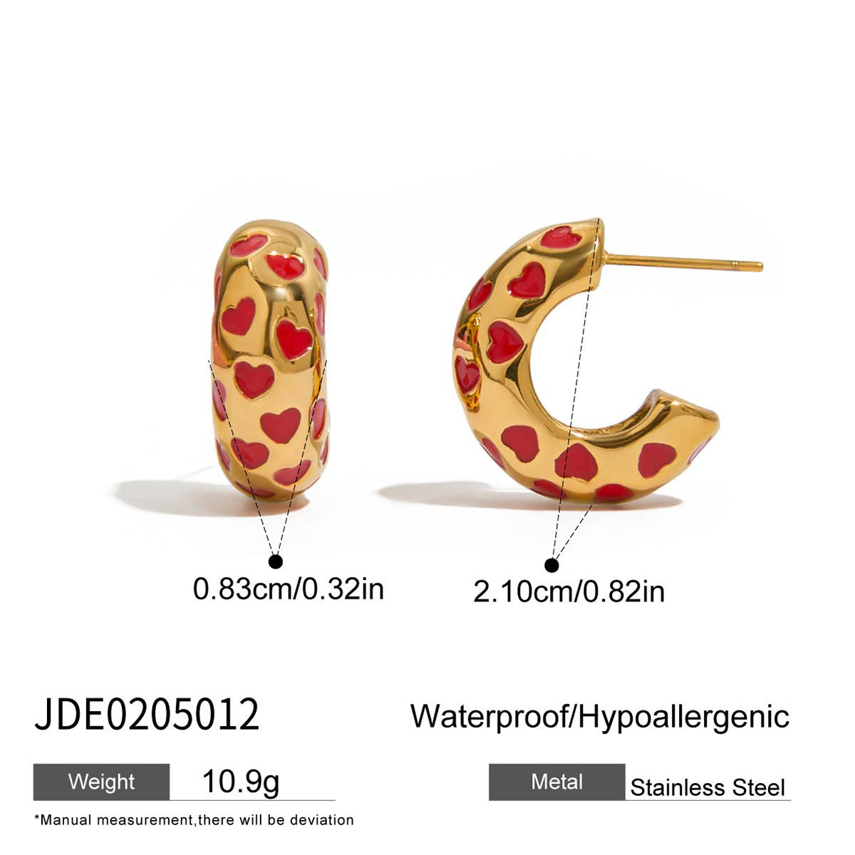 Titanium Steel C Hoop Earrings Light Luxury High-end Feel Ear Jewelry Zircon Ear Clips Stainless Steel Accessories Earrings