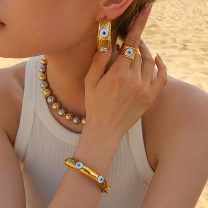 Devil's Eye Titanium Steel Earrings Luxury High-end Jewelry Stainless Steel Accessories Hot Item