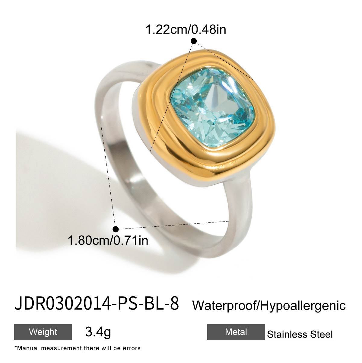 Titanium Steel Gold Bead Pearl Necklace Light Luxury Jewelry High-End Feel Stainless Steel Natural Stone Ring