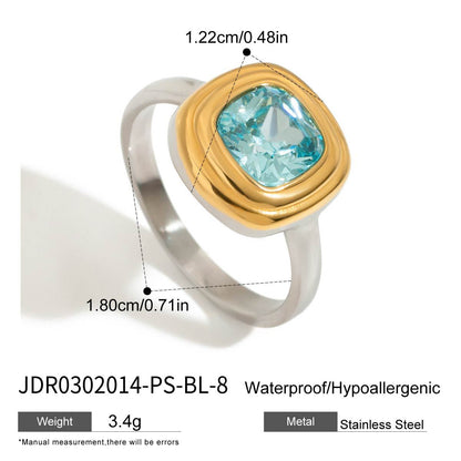 Titanium Steel Gold Bead Pearl Necklace Light Luxury Jewelry High-End Feel Stainless Steel Natural Stone Ring