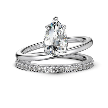 Luxury French Style S925 Sterling Silver Ring for Women with Water Drop Egg-Shaped Zircon Inlay, Exquisite Wedding Ice Flower Cut Women's Jewelry