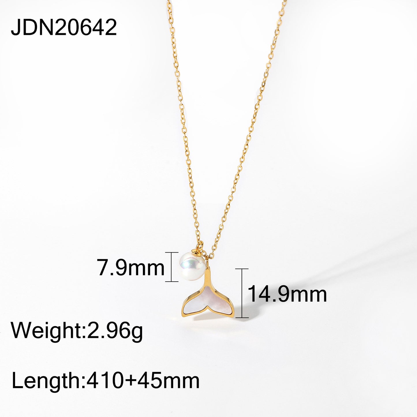 Stainless Steel Pearl Necklace High-end Jewelry Ins Collarbone Chain Titanium Steel Pendant for Women