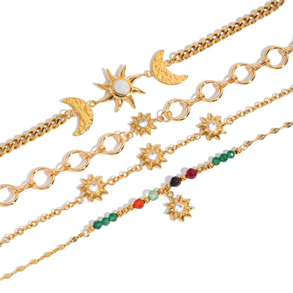 Original Design Stainless Steel Sun Bracelet Light Luxury High-end Jewelry Non-fading Titanium Steel Jewelry for Women