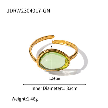 Zircon Titanium Steel Ring Light Luxury High-end Feel Hand Jewelry Non-fading Rings Stainless Steel Accessories
