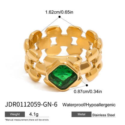 Watch Band Ring Titanium Steel Non-Fading Women's Niche Design Ring Stainless Steel Jewelry Rings