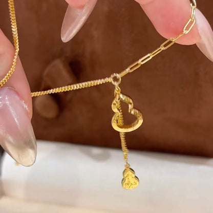 CNC Craft Ice Crushed Gourd AB Style Necklace and Earring Set Light Luxury Exquisite Niche Design Versatile