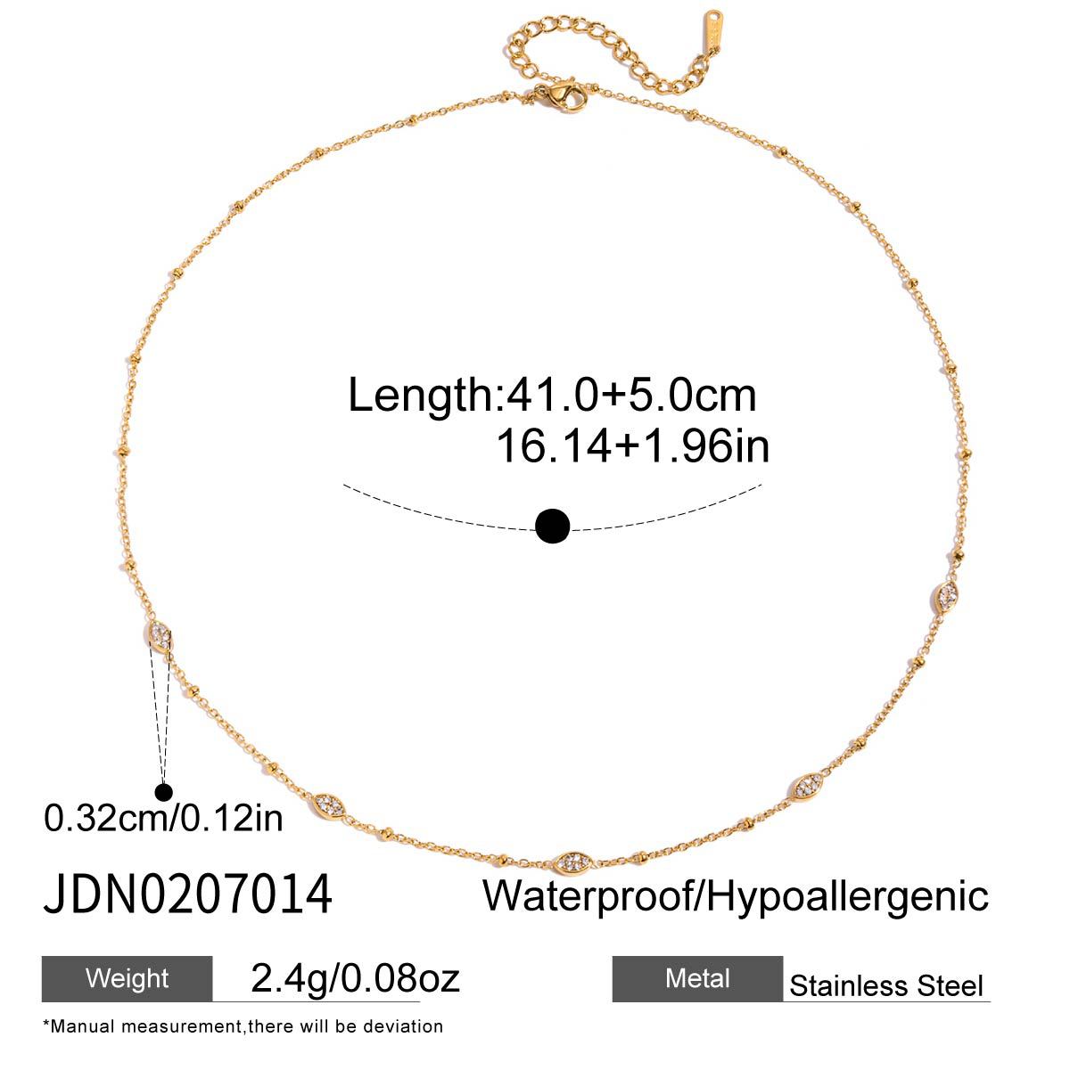 Slim Waist Titanium Steel Necklace Light Luxury Fortune Bead Collarbone Chain Baojia Stainless Steel Jewelry for Women with a Sense of Sophistication