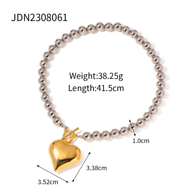 Titanium Steel Sweater Chain Necklace Light Luxury Niche Jewelry Women's High-end Stainless Steel Autumn and Winter Accessories