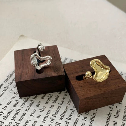 S925 Sterling Silver Irregular Heart Ring for Women, Ins Style, Niche Design, Simple and Luxurious, Versatile