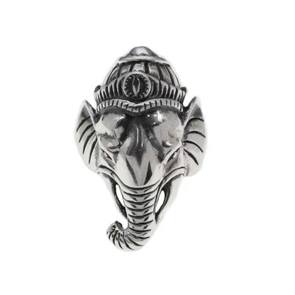 Pure Silver S925 Dominant Personality Ring Vintage Silver Jewelry Finger Ring Elephant Trunk Elephant Ring
